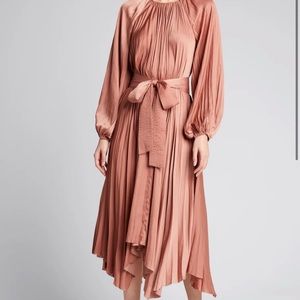 ULLA JOHNSON Yalena Belted Asymmetric Dress